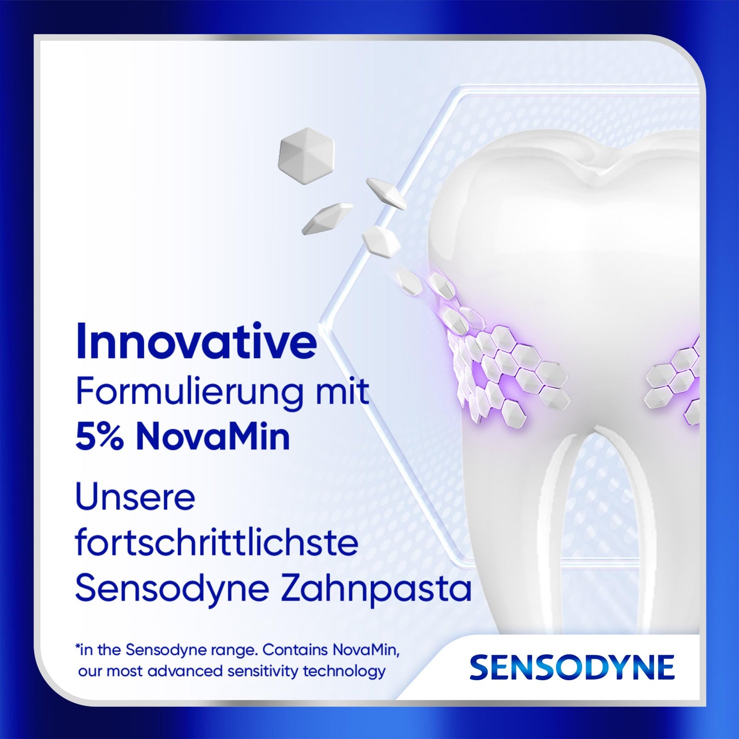 Zahnpasta - Sensodyne Clinical Repair, Zahncreme für empfindliche Zähne mit 5 % NovaMin, für langanhaltende Linderung, 3x75ml